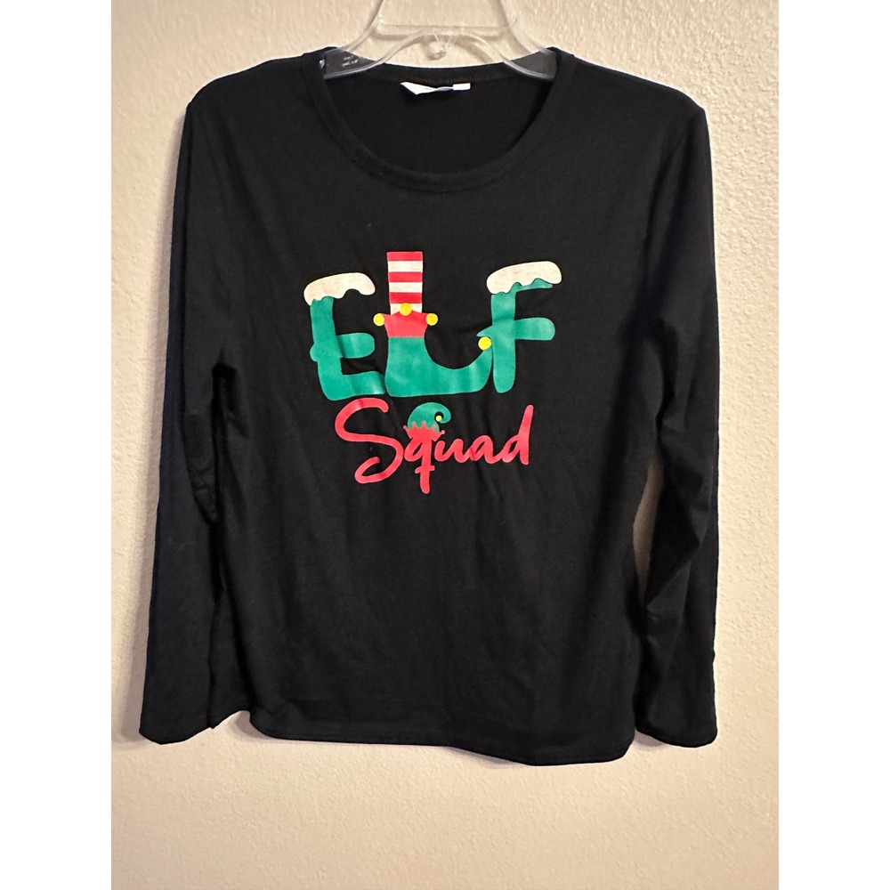 Elf Squad Christmas Holiday Long Sleeve Top Women's Size M